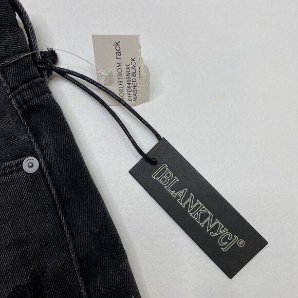 NWT BLANKNYC Black High Waist Distressed Shorts - Picture 5 of 10